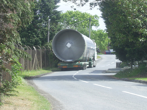 A carefully escorted movement through a constrained route.