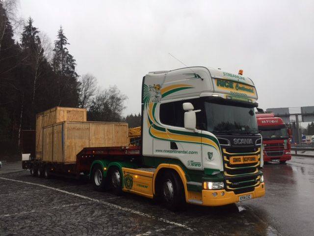 A secured timber case ready for onward delivery.